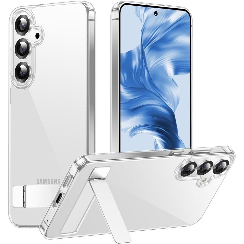 Temdan Designed for Samsung Galaxy S25 Case, Built in Hidden Kickstand Military
